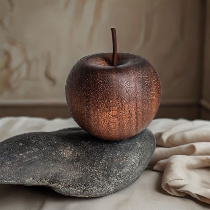 Car Fragrance Diffuser - 1PCS Of Wooden Apple Shaped Essential