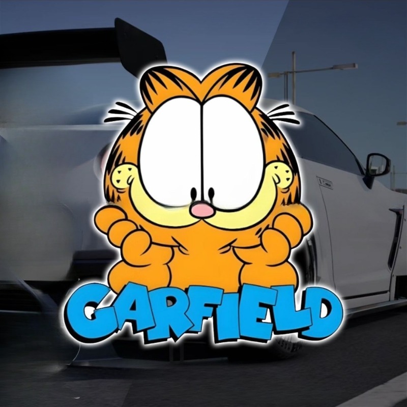Car Accessories Toy - Creative cartoon cute Garfield car stickers,