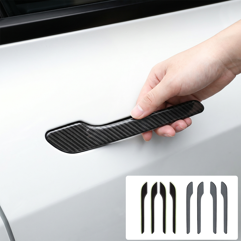 Car Door Handle Protector - 4PCS ABS Carbon Fiber Car Door