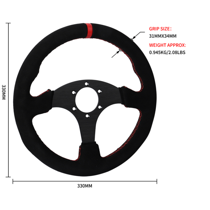 Car Accessories For Steering Wheel - Suede Racing Steering Wheel Support Custom