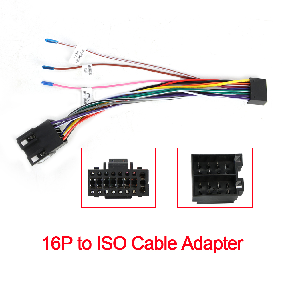 Car Accessories Usa - 16 Pin Plug Cable ISO Standard