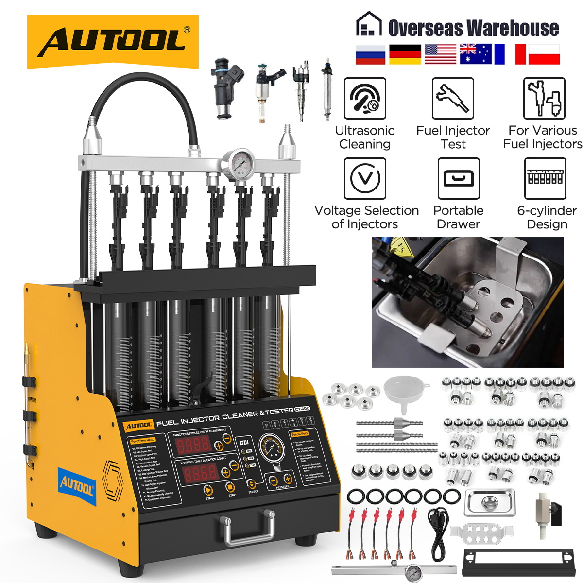 Fuel Injector Cleaner - AUTOOL CT400 GDI EFI FEI Piezoelectric