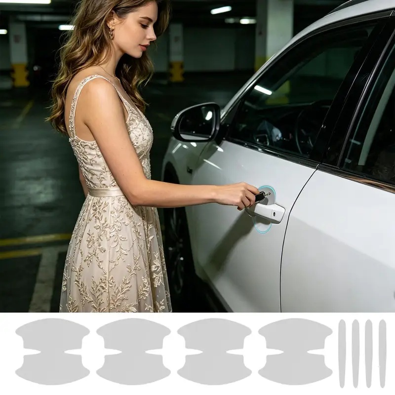 Car Door Handle Sticker 8 Piec - Car Door Handle Protector 评论和价格