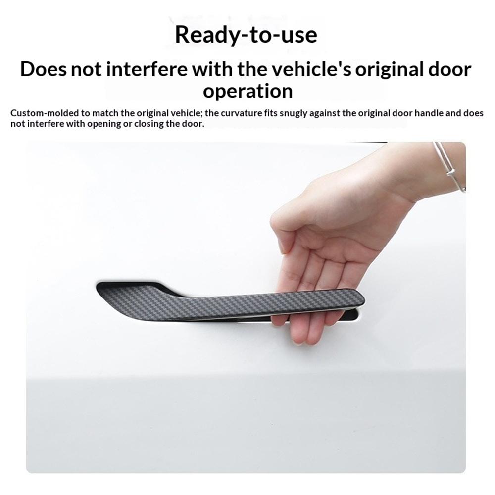 4PCS ABS Carbon Fiber Car Door - Car Door Handle Protector 评论和价格