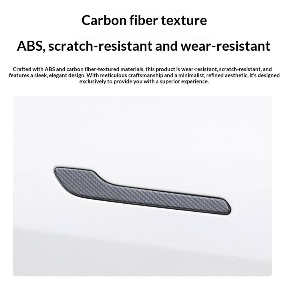 4PCS ABS Carbon Fiber Car Door - Car Door Handle Protector 评论和价格
