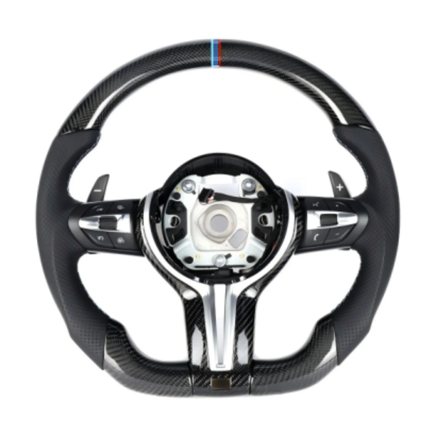 Real Carbon Fiber M Sport Stee - Car Accessories For Steering Wheel 评论和价格
