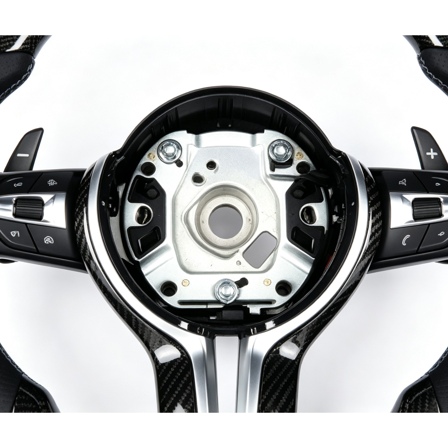 Real Carbon Fiber M Sport Stee - Car Accessories For Steering Wheel 评论和价格