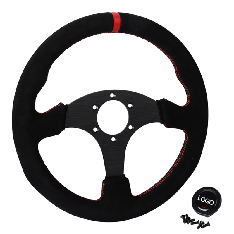 Suede Racing Steering Wheel Su - Car Accessories For Steering Wheel 评论和价格