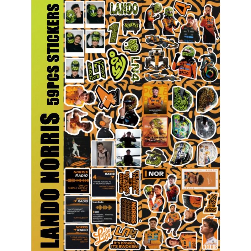 59PCS Lando Norris racing-them - Car Accessories Nz 评论和价格