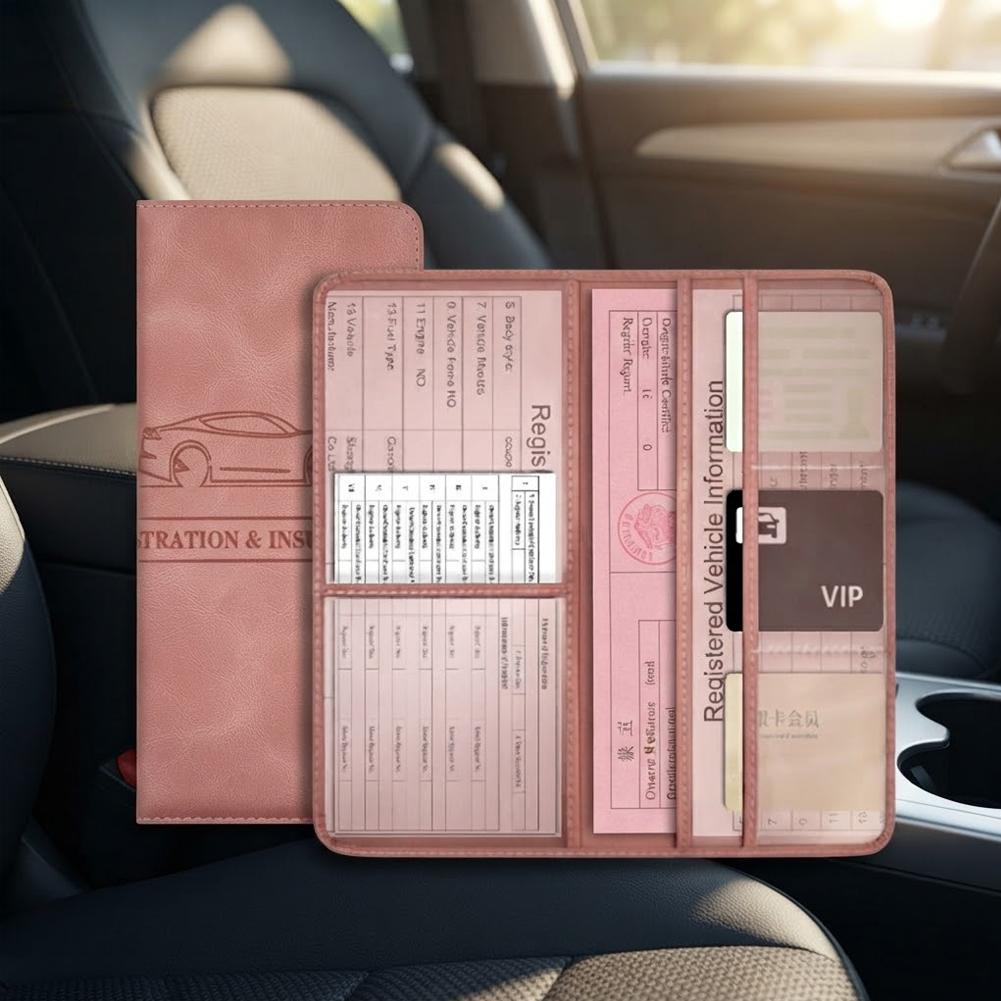 PU Leather Car Registration In - Car Accessories For Elderly 评论和价格