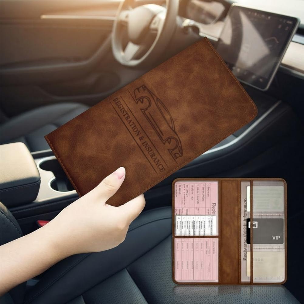 PU Leather Car Registration In - Car Accessories For Elderly 评论和价格