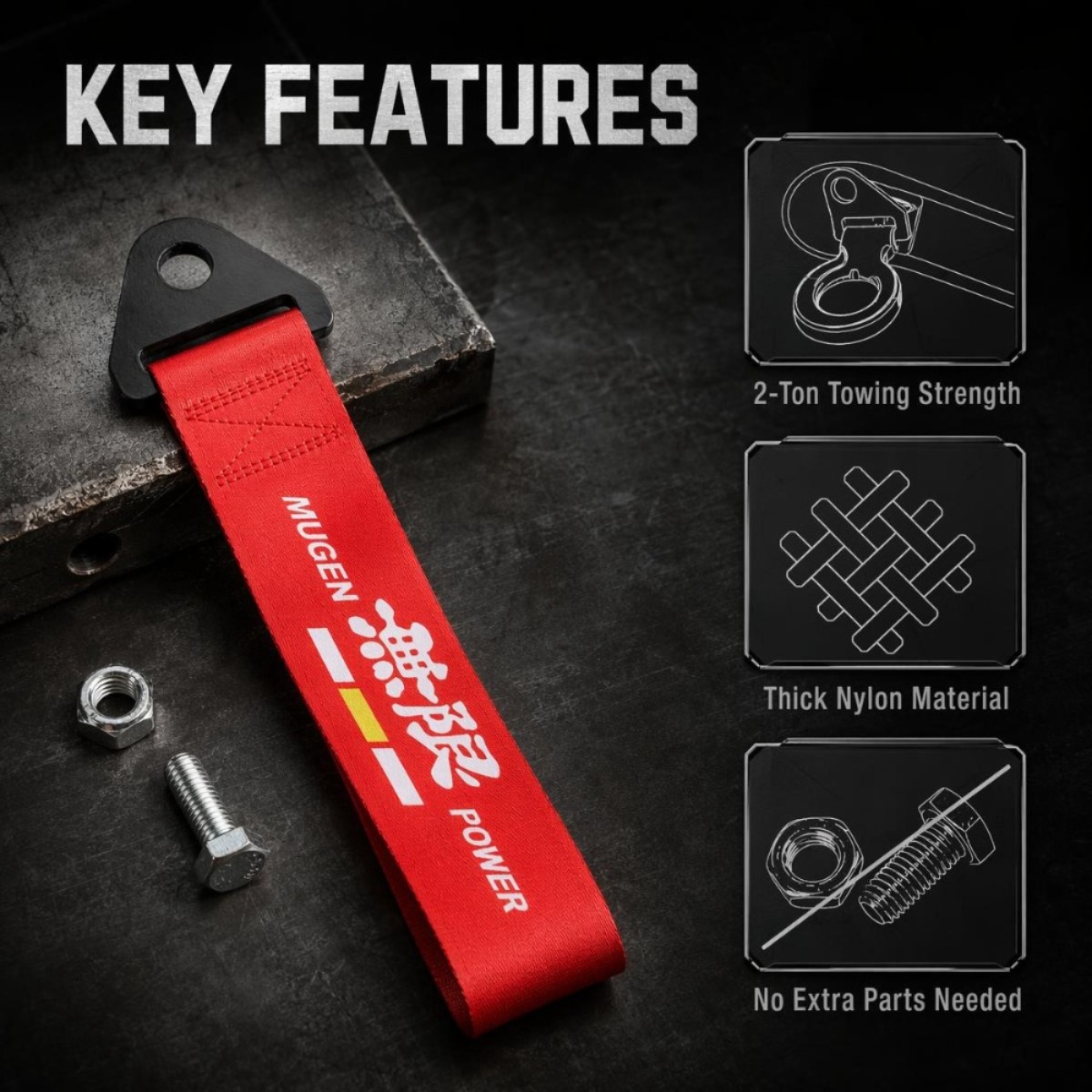 Car RACING Towing Rope JDM Dec - Car Accessories Unique 评论和价格