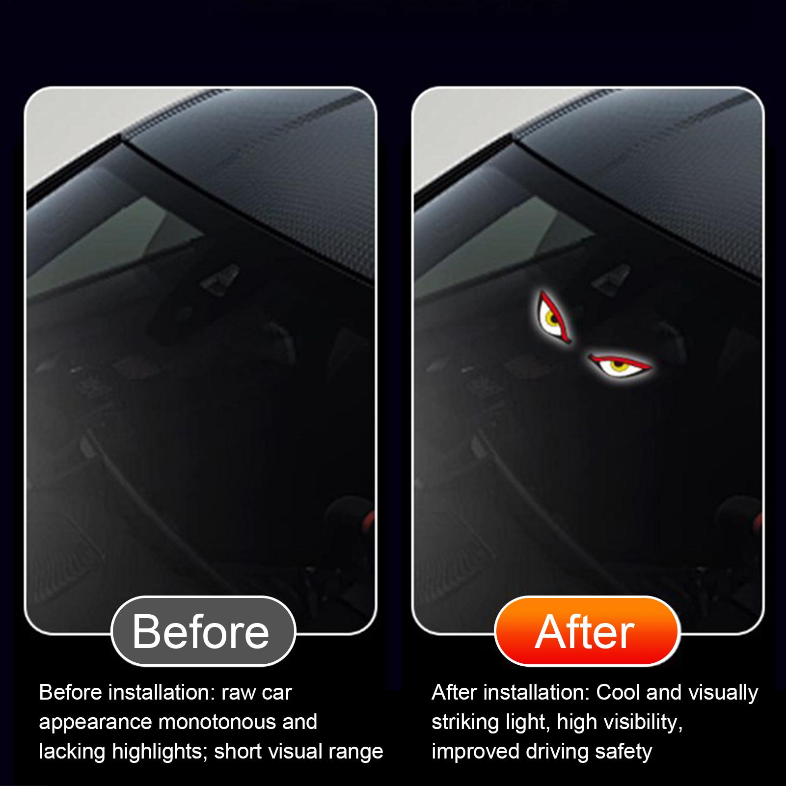 Solar LED Eye Shape Light Wate - Car Accessories Unique 评论和价格