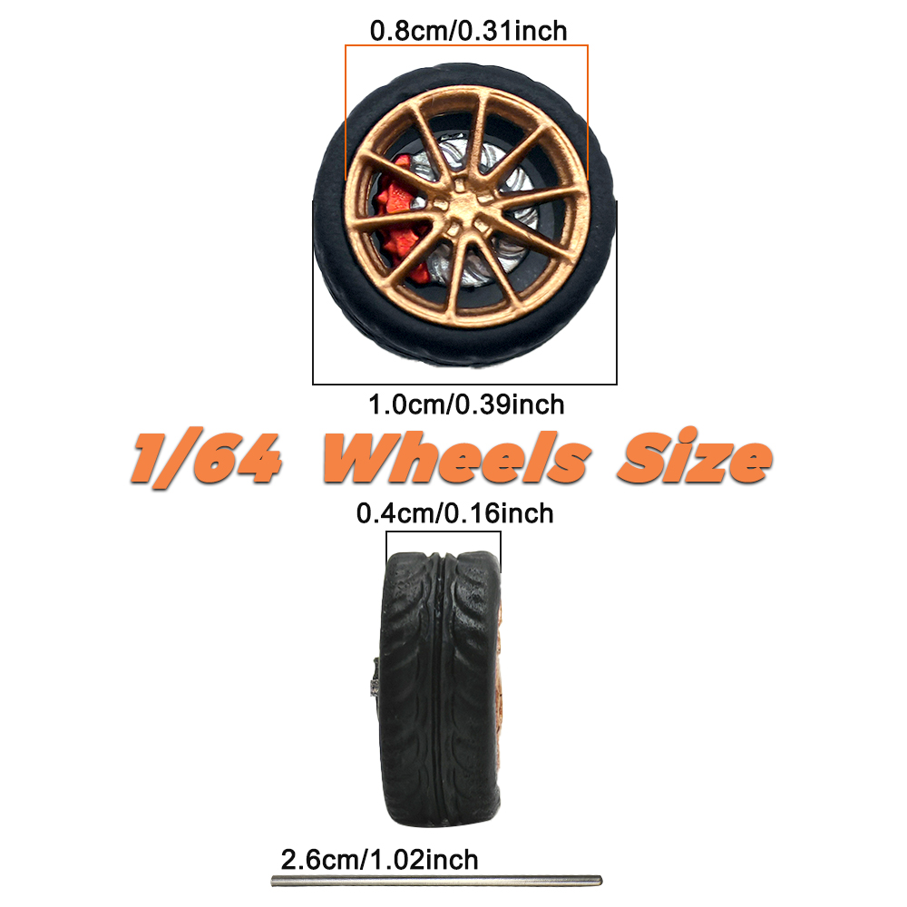 1/64 Model Car Wheels Tires 8  - Car Accessories Toy 评论和价格