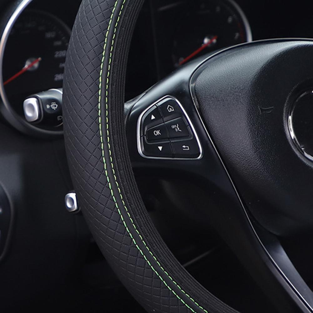 Soft Embossed Leather Steering - Steering Wheel Cover 评论和价格