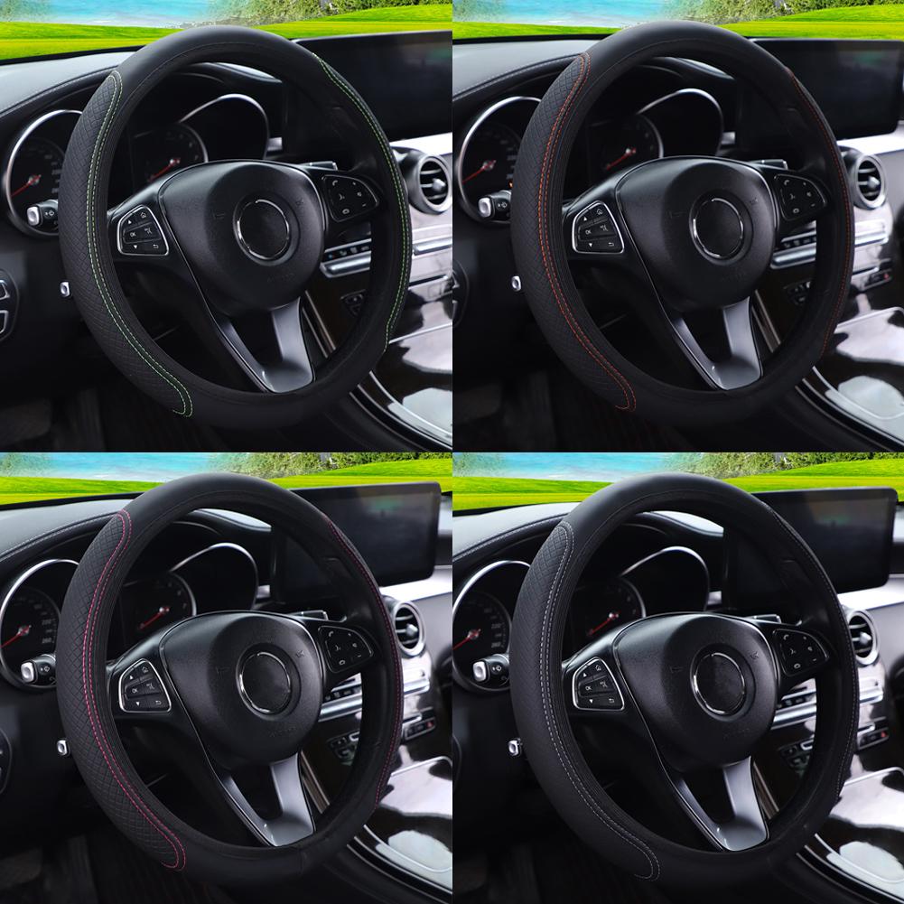 Soft Embossed Leather Steering - Steering Wheel Cover 评论和价格