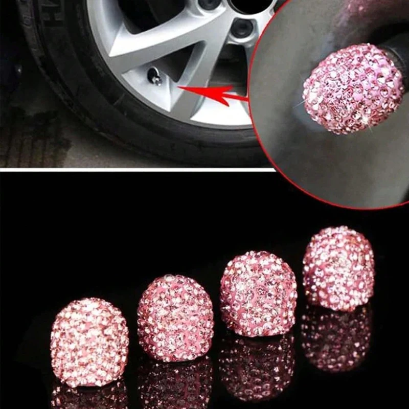 2/4PCS Diamond Car Tire Valve  - Steering Wheel Cover 评论和价格
