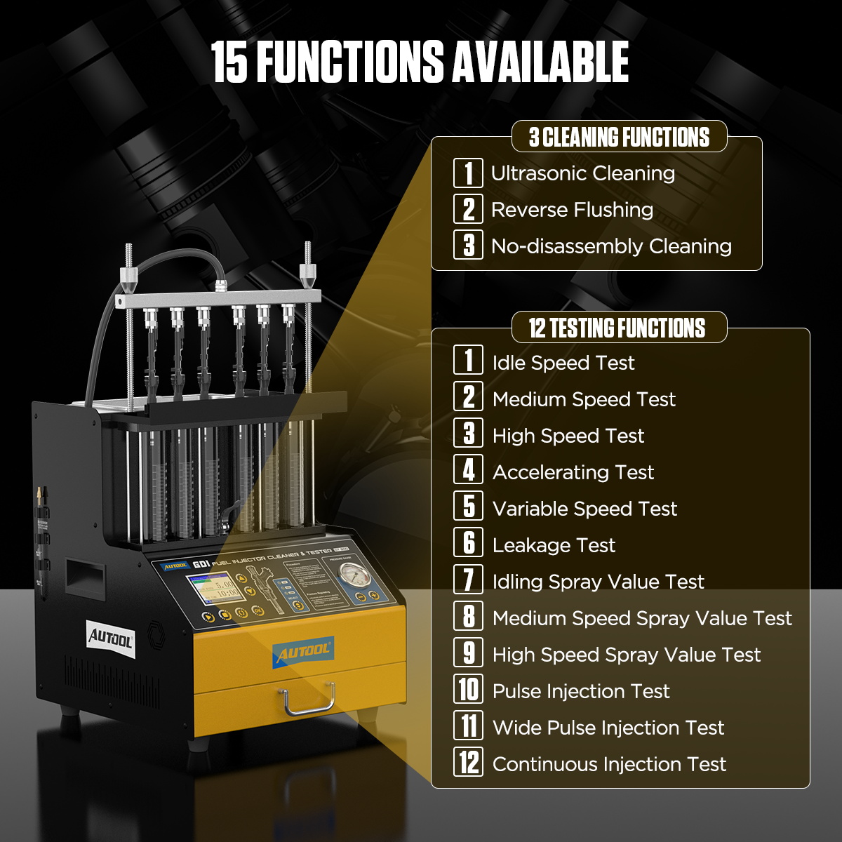 GDI EFI FEI 6-Cylinder 110V-23 - Fuel Injector Cleaner 评论和价格