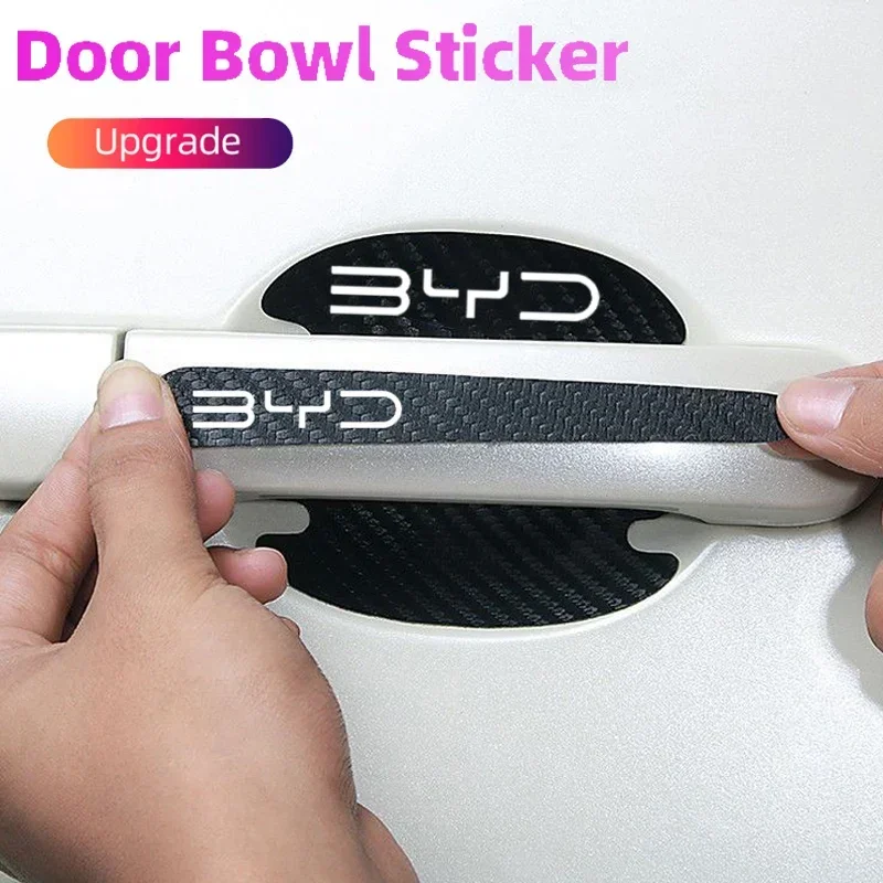 8Pcs Carbon Fiber Car Door Han - Car Door Handle Protector 评论和价格