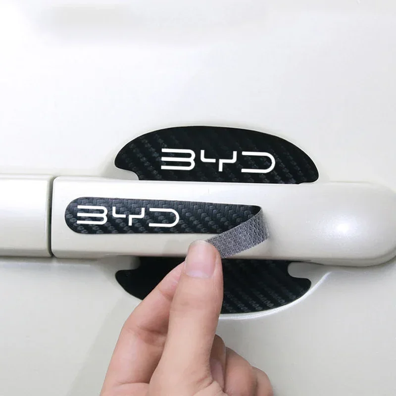 8Pcs Carbon Fiber Car Door Han - Car Door Handle Protector 评论和价格